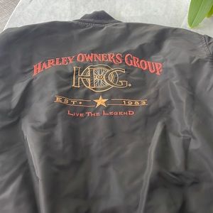 Vintage Harley Davidson “Harley Owners Group” bomber jacket